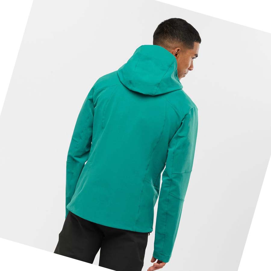 Salomon OUTPEAK SOFTSHELL Kabát Férfi Zöld | HU 2370EBC